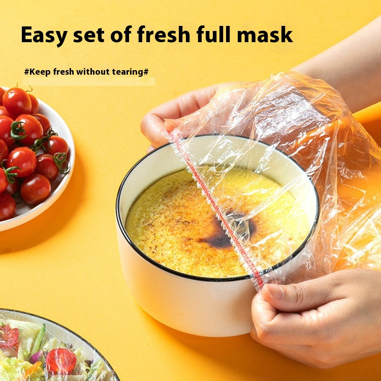 Disposable Food Grade Plastic Cover Pack - Elastic Fresh-Keeping Wrap