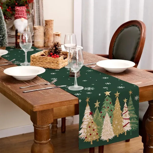 Christmas Table Runner 13x72 Inch - Holiday Decorative Linen