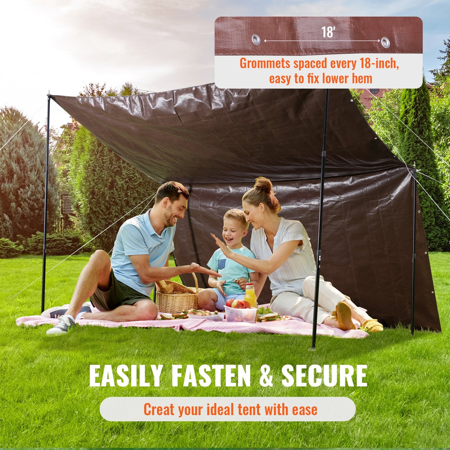 Heavy Duty Waterproof Tarp 20x40 Ft 16 Mil Poly Cover - All-Weather Outdoor Protection