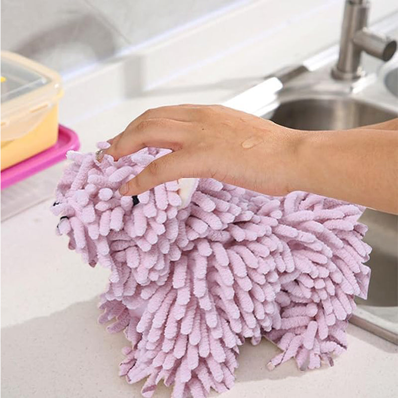 Cute Puppy Shaped Kitchen Towel with Hanging Loop - Absorbent