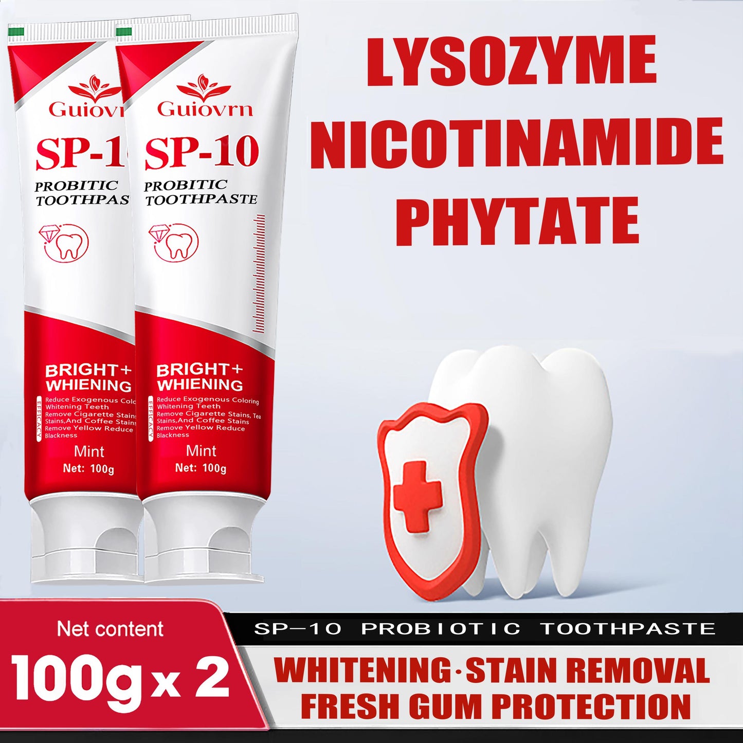 Probiotic Whitening Toothpaste - Mint Freshness Enamel Care