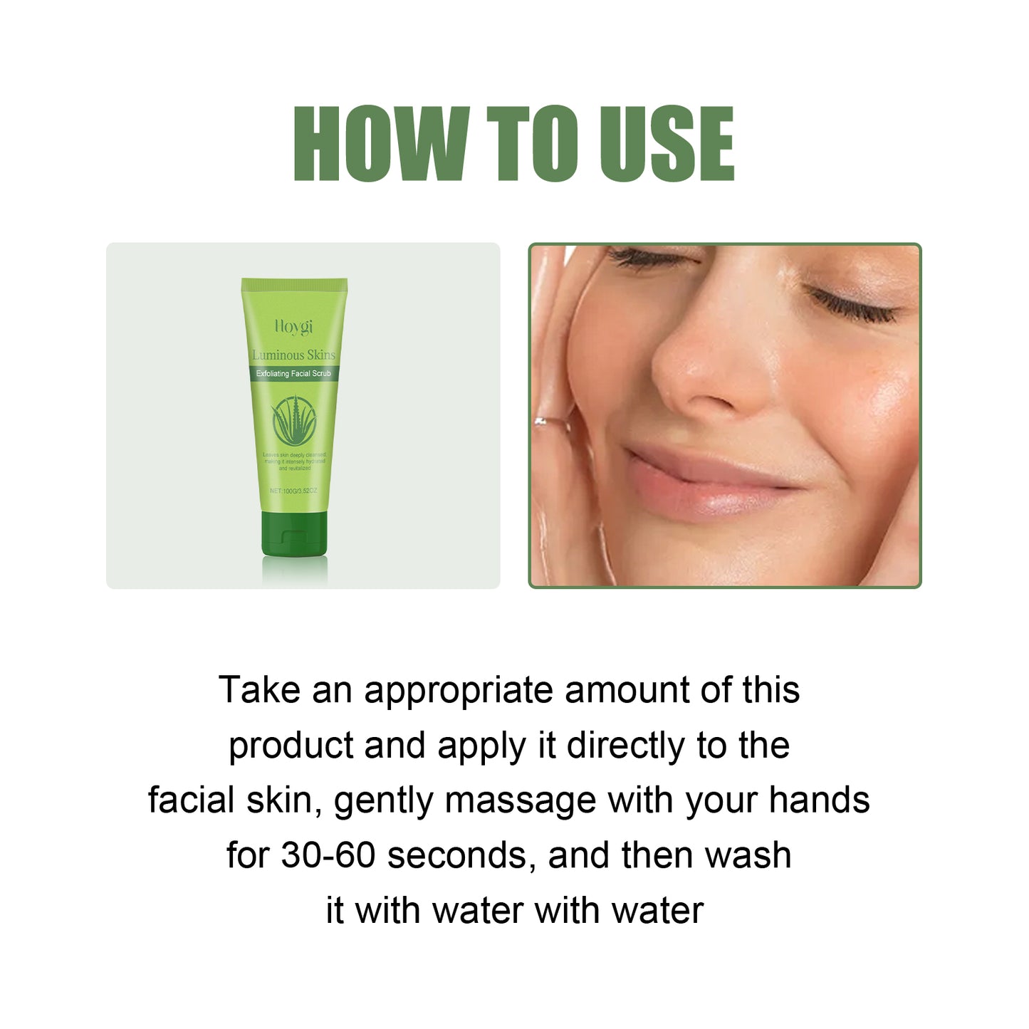 Exfoliating Facial Scrub - Deep Cleaning & Firming Skin Care Cream