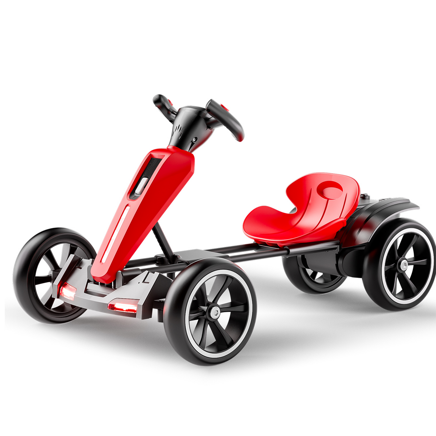 12V Electric Kids Go Kart with Adjustable Seat - Red