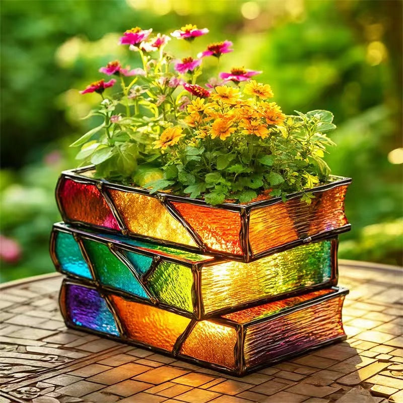 Stacking Book Craft Ornaments - Multi-Layer Resin DIY Decor for Holidays