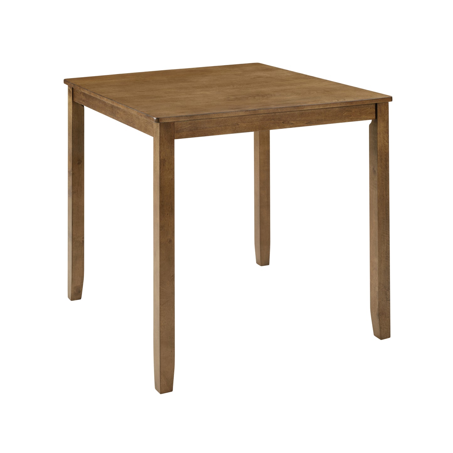 Oak Finish 5-Piece Counter Height Dining Set - Square Table & 4 Chairs