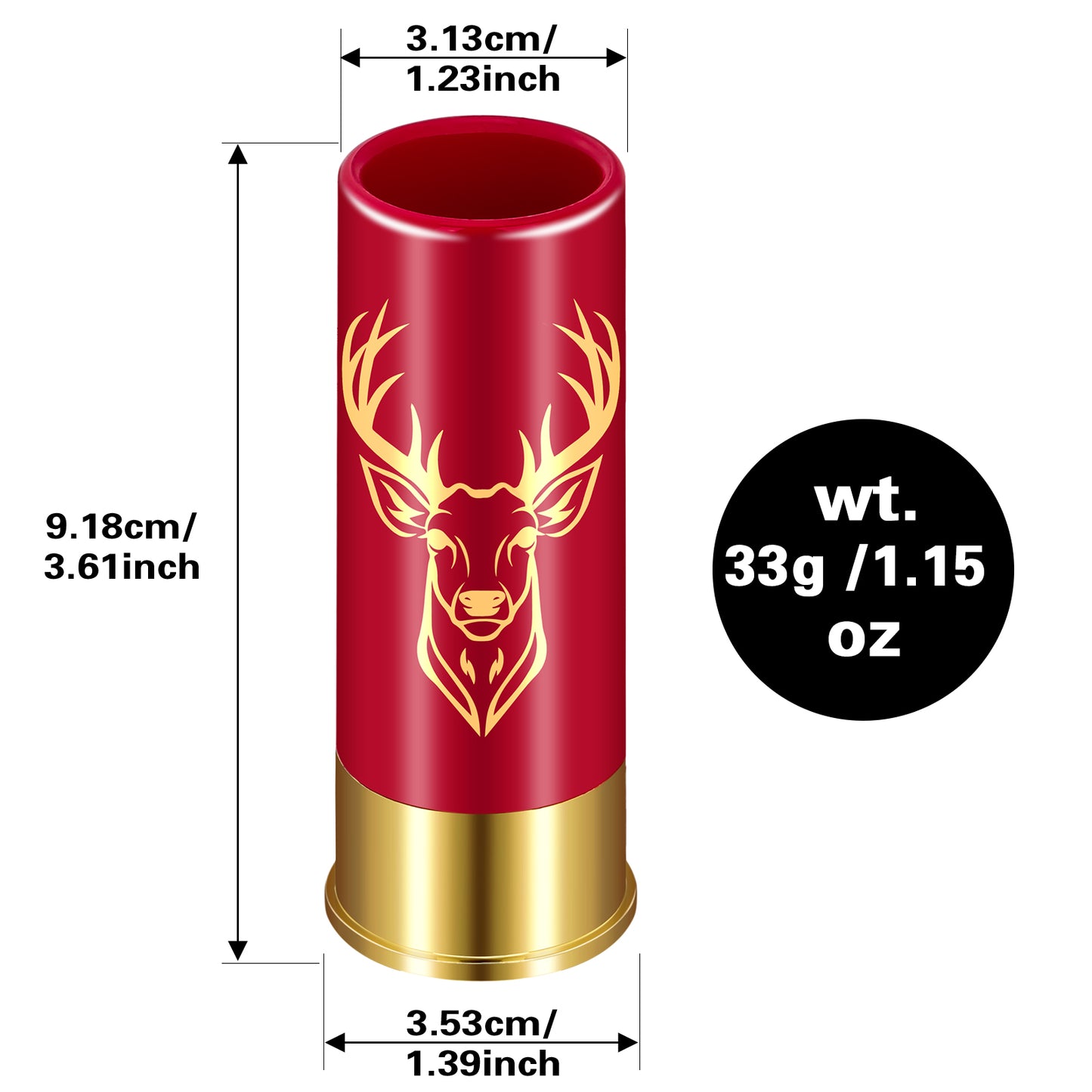 Reusable Plastic Bullet Cups - 1.5 Ounces, Ideal for Whiskey & Cocktails