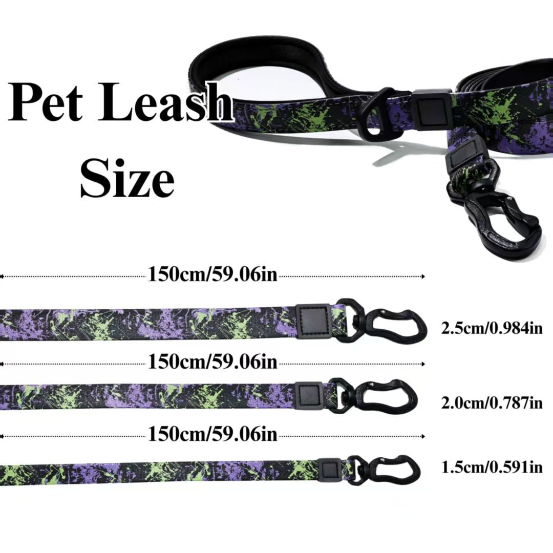 UV Printed Camouflage Embossed Pet Leash Set - Durable Outdoor Dog Accessory