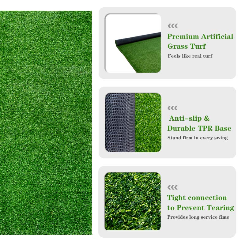 Golf Hitting Mat - 3.8'x5' Artificial Turf for Indoor/Outdoor Practice