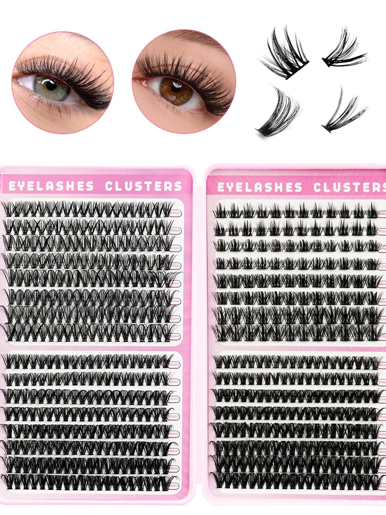 3D Multi-Layered False Eyelashes - Realistic, Soft & Natural Nude Makeup
