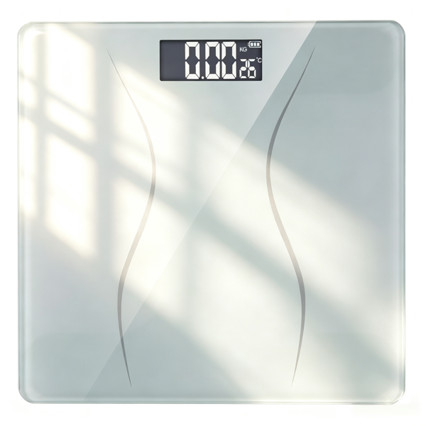 Slim White Personal Scale - High Precision, 180kg Capacity