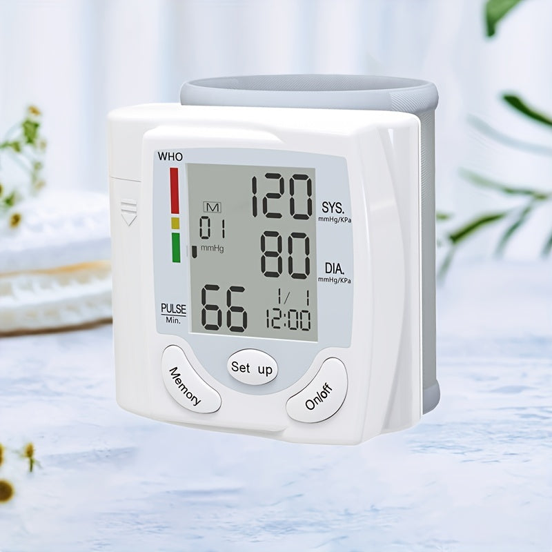 Wrist Blood Pressure Monitor with Voice & LCD Display