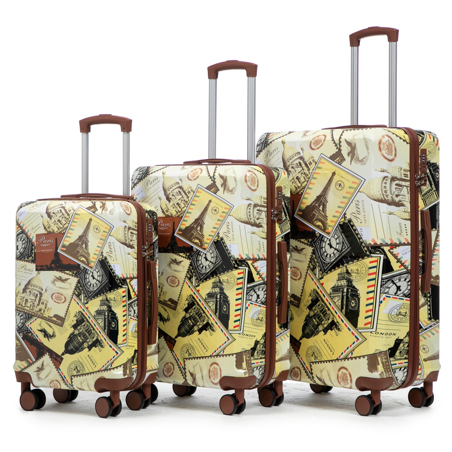 20 24 28 3 Pcs Set In PC Spinner Wheel Luggage, Carry On Suitcase,