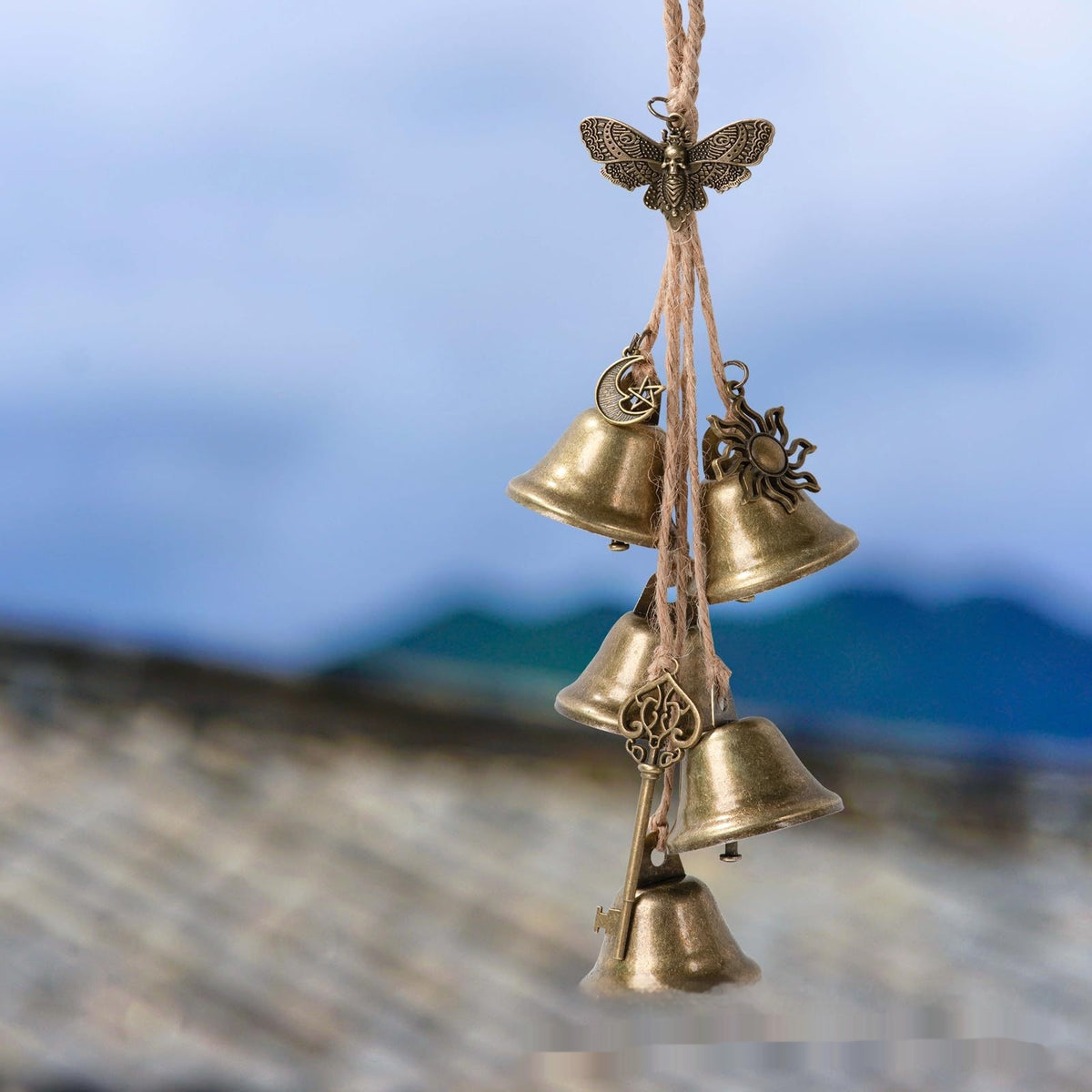 Large Metal Wind Chime Outdoor Decor Handmade Alloy Pendant Garden Decoration
