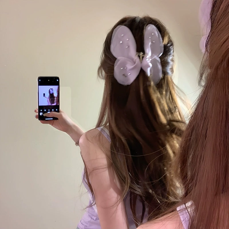 Tulle Butterfly Hair Clip - Mesh Grip Barrette