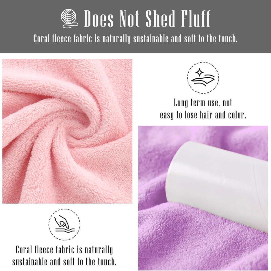 24-Pack Super Absorbent Coral Fleece Kitchen Dishcloths - Fast Drying