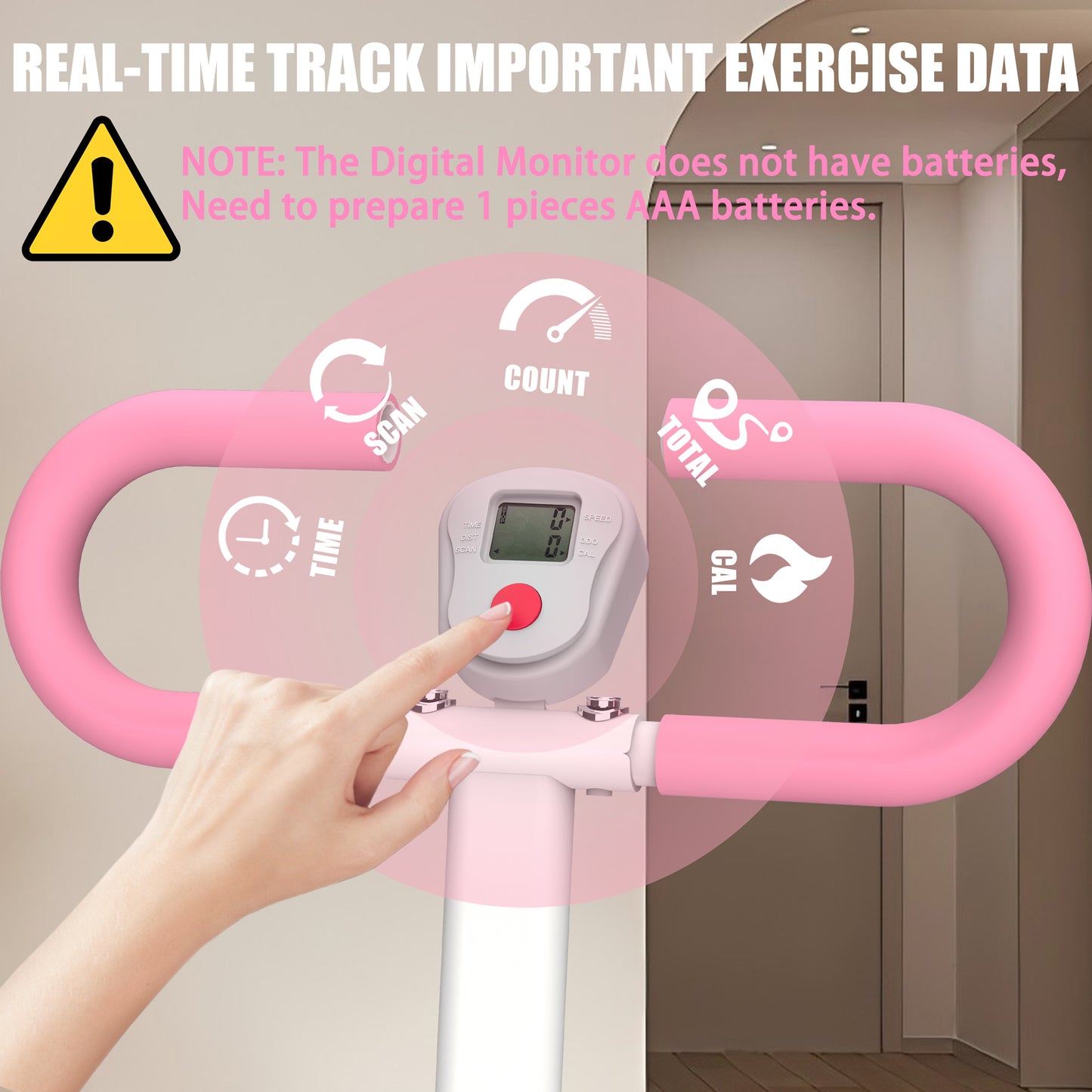 Stair Stepper with Resistance - Full-Body Vertical Climber - Pink