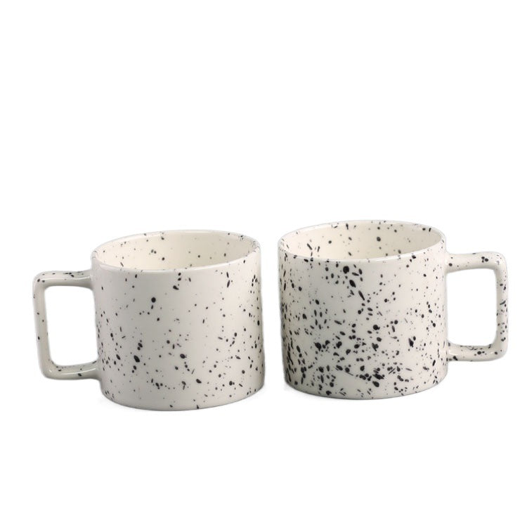 Retro Splash Ink Dot Ceramic Mug - Home Kitchen Drinkware