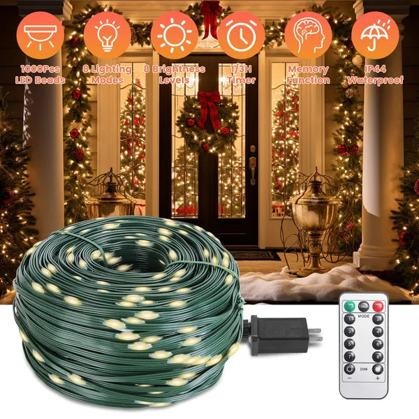 330FT LED String Lights - Waterproof with Remote, 8 Modes & Timer