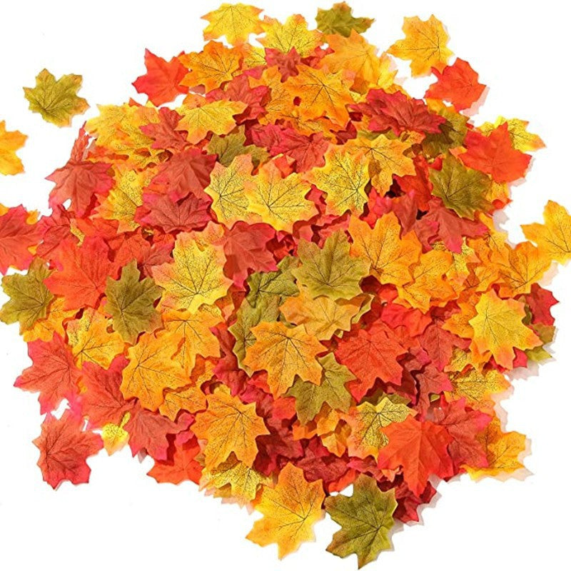 Artificial Maple Leaves Foliage Set for Autumn Decor - 50 to 500 Pieces