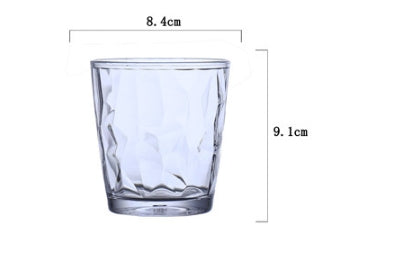 Acrylic Restaurant Tea Cup - Transparent Octagon Drinkware, Shatter-Resistant