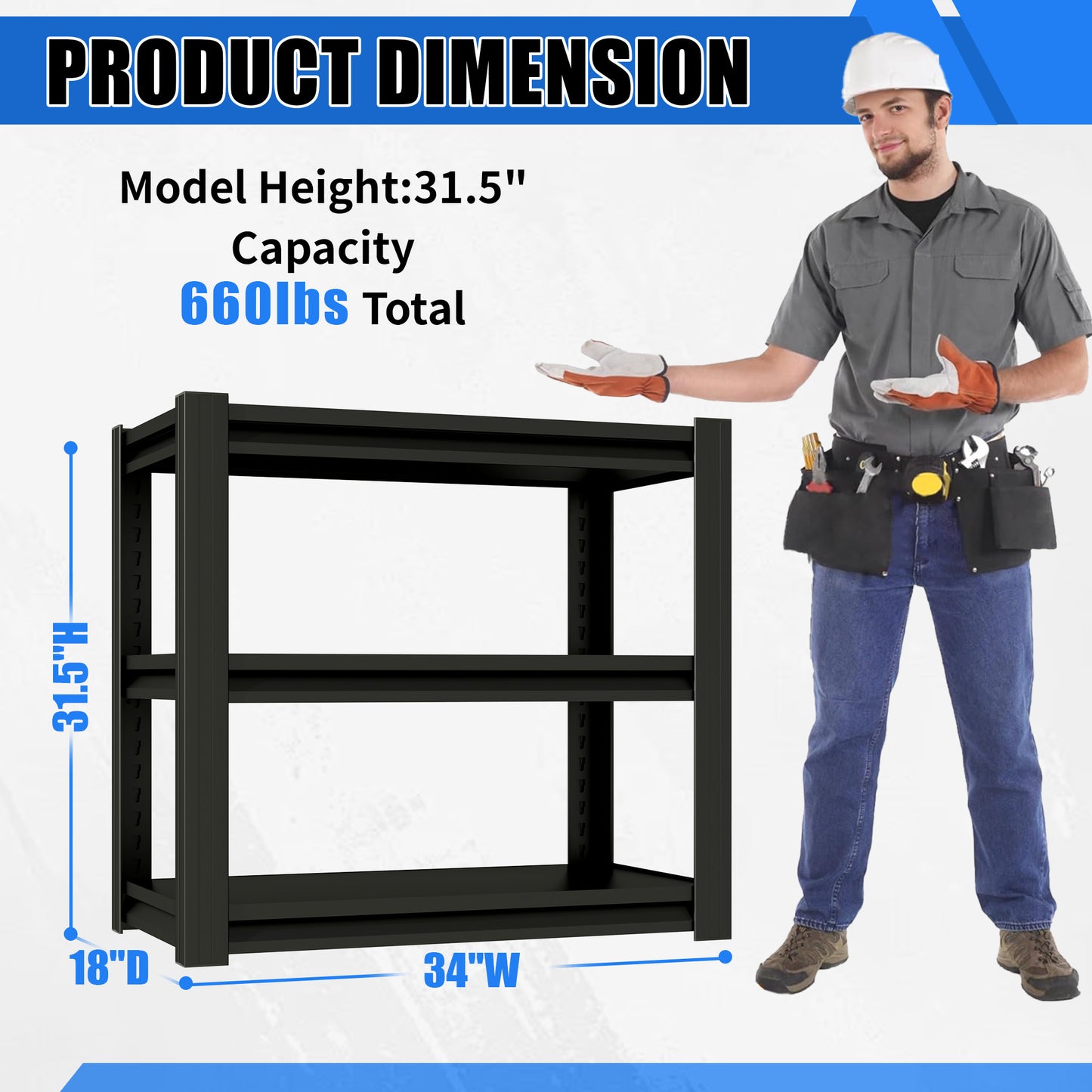20-30 Gallon Fish Tank Stand - Metal Aquarium Stand, 34 W X 18 D 31 H