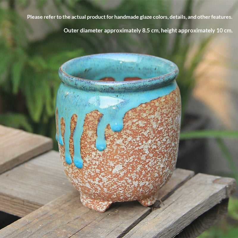 Breathable Ceramic Flower Pot for Home & Garden - Durable, Decorative Planter