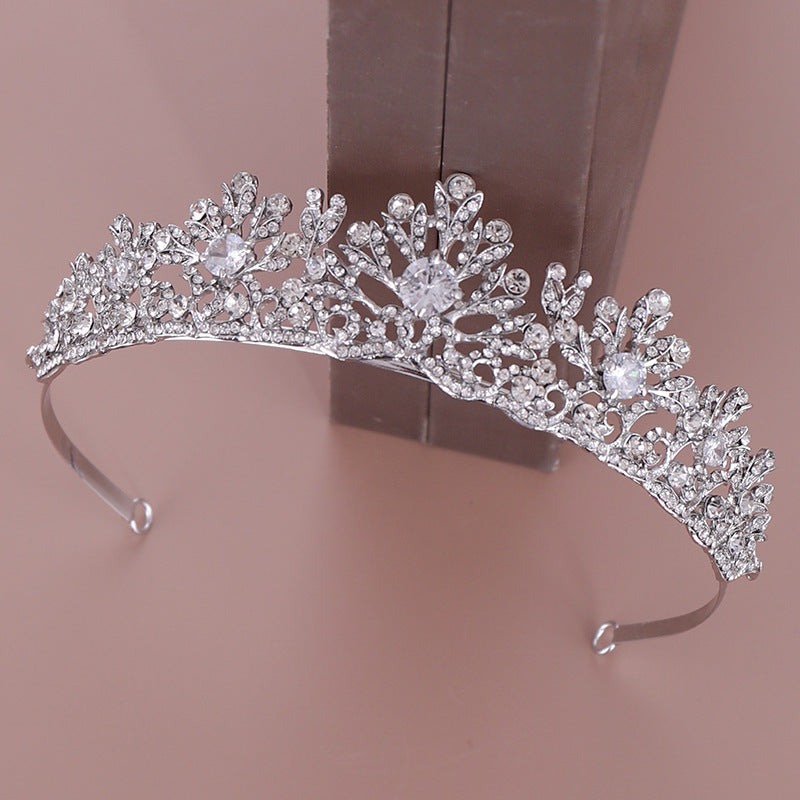 Silver Crystal Crown Headband