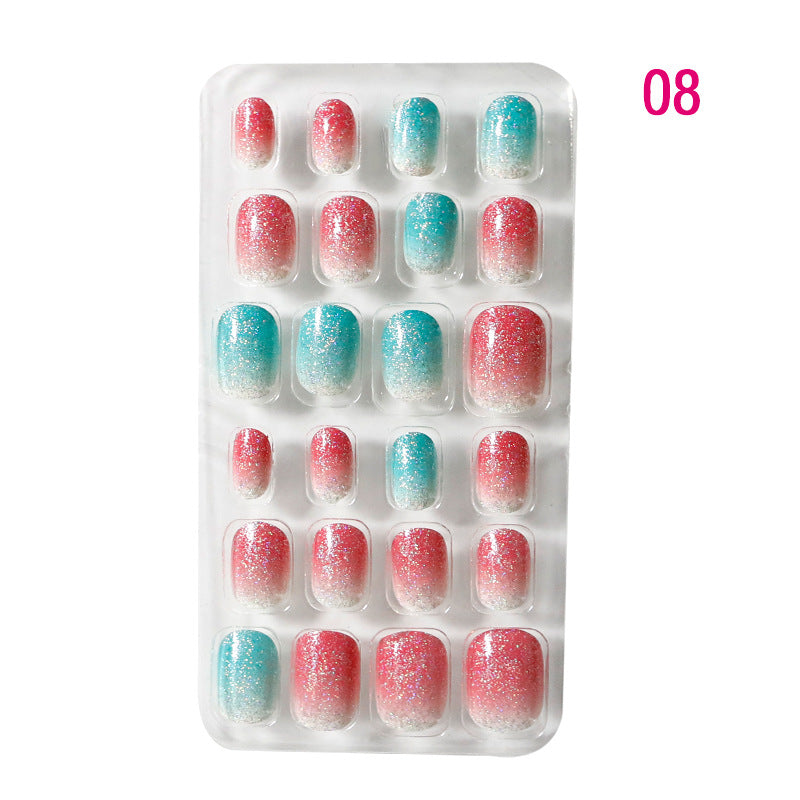 Children's Nail Art Stickers Patch Set - 24-Piece Kids Nail Tips