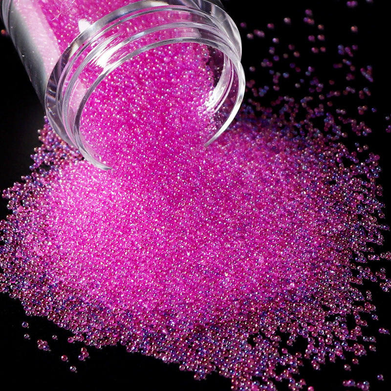 Micro Glass Bead Nail Art Decorations Non-Porous Bubble Ornaments