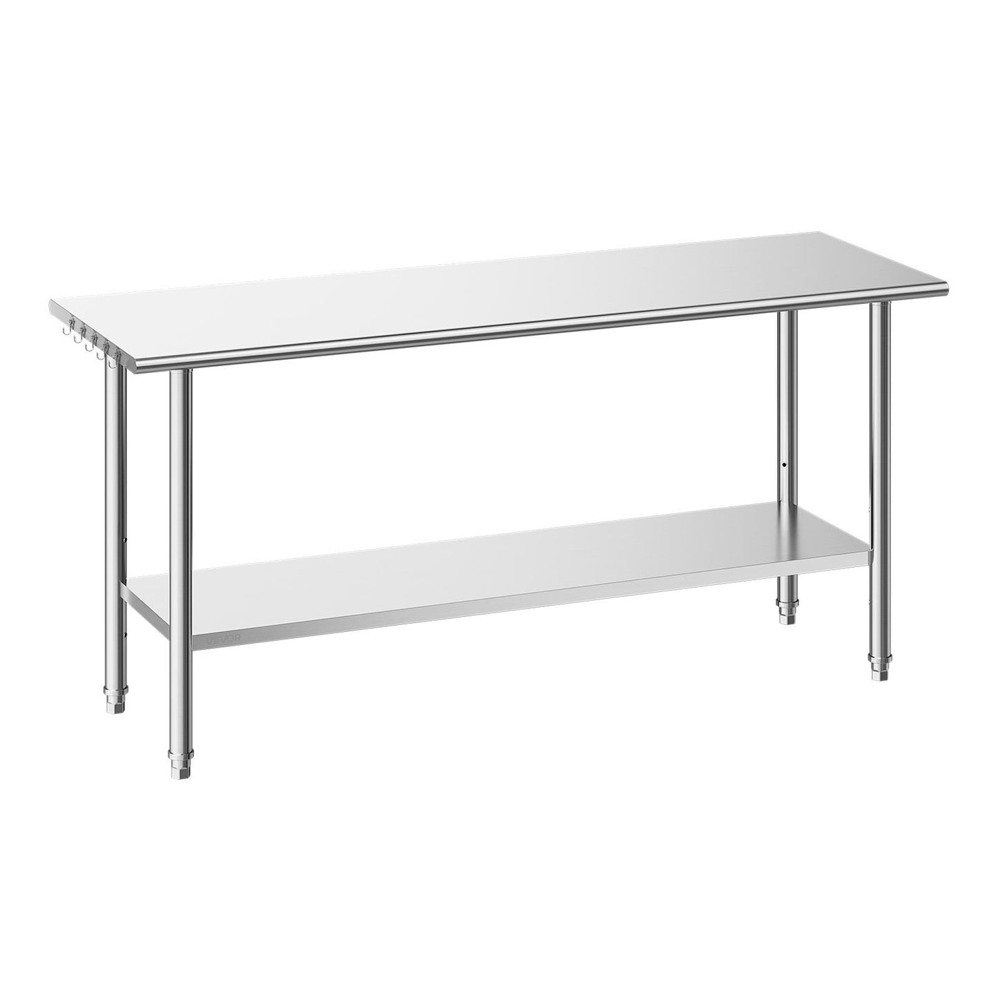 Stainless Steel Work Table 24x72 Inch Food Prep Kitchen Workstation with Adjustable Shelf