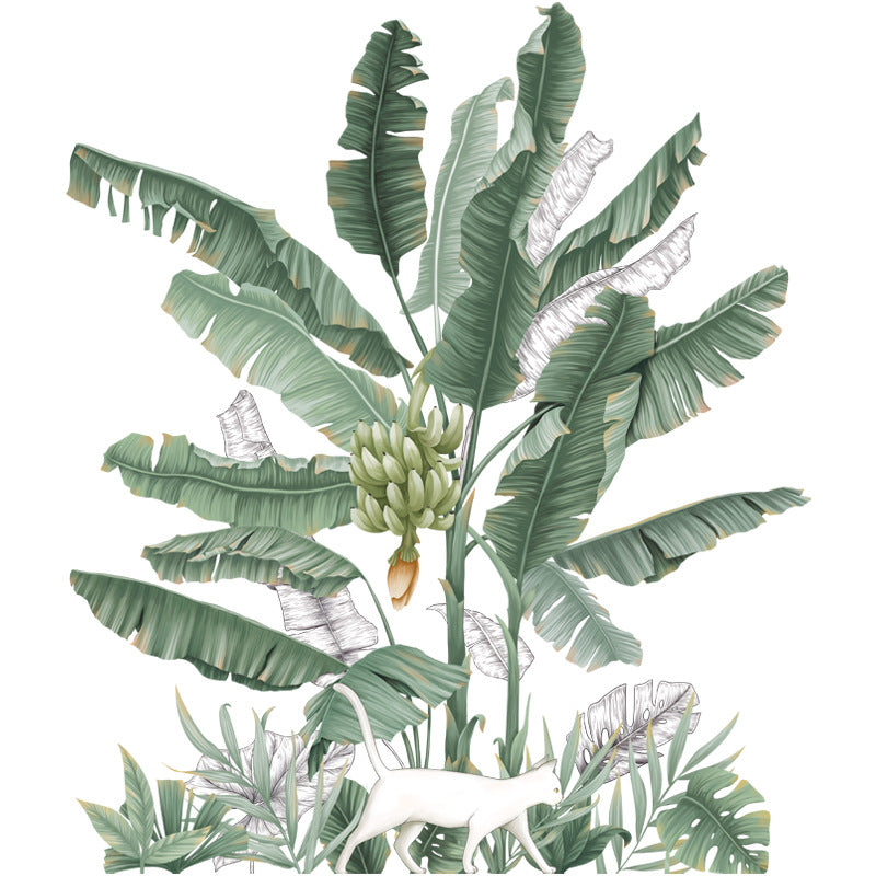 Pastoral Plant Wallpaper Wall Sticker for Bedroom Decor - PVC