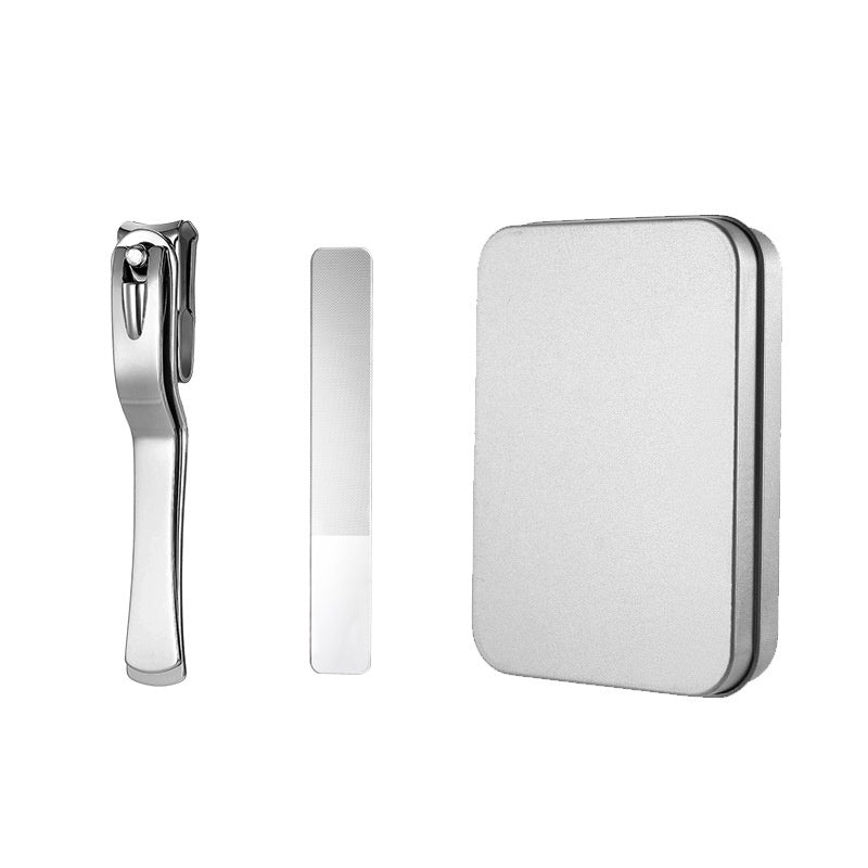 Large Opening Stainless Steel Nail Clippers - Household Portable 360° Rotating