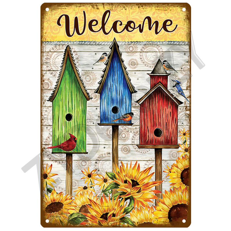 Antique Iron Sheet Wall Art for Home & Cafe Decor - 20x30cm