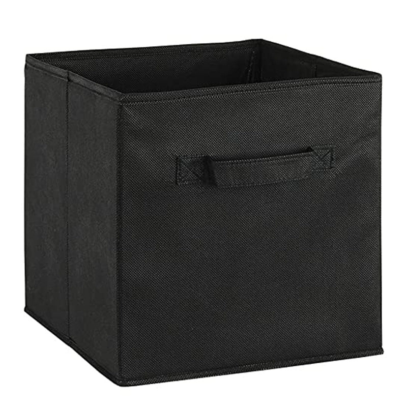 Multi-Color Fabric Storage Box with Lid – 27x27x28cm Wardrobe & Toy Organizer