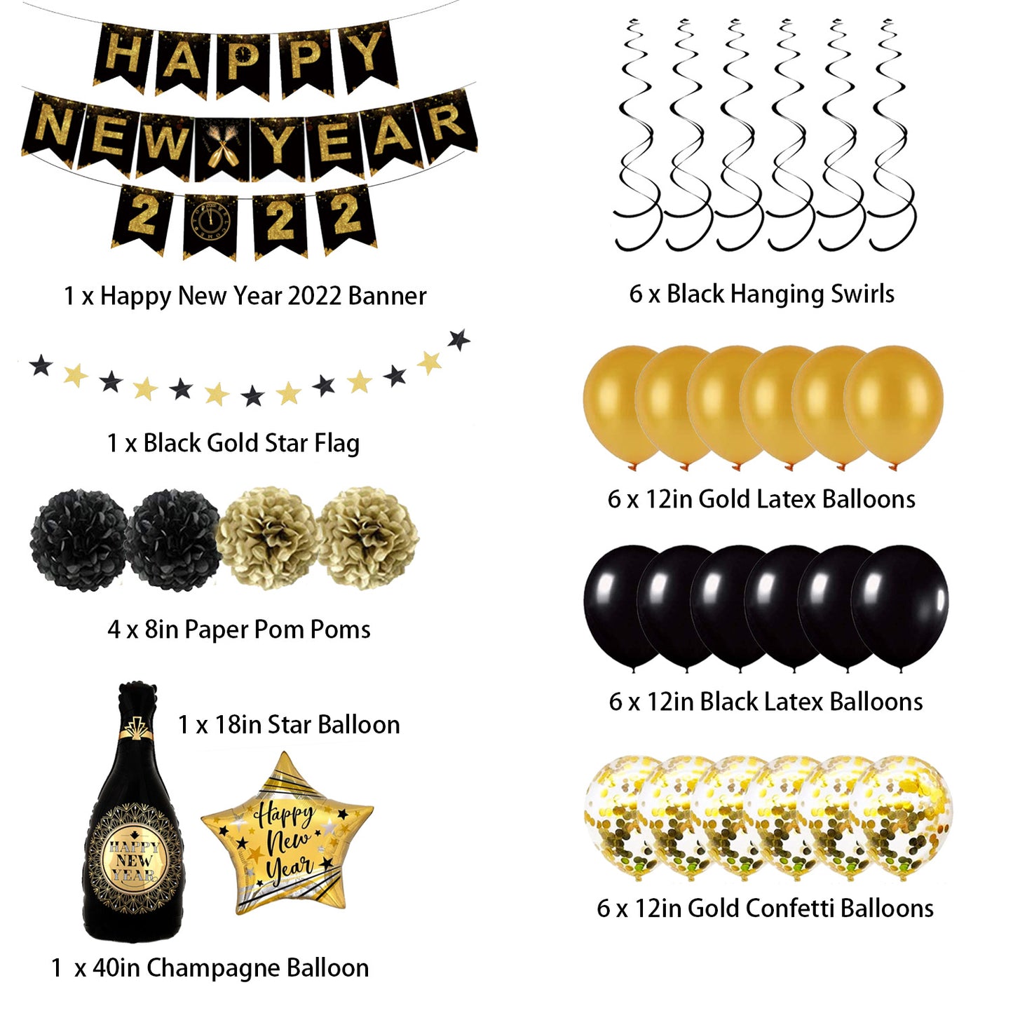 New Year's Letter Pull Flag Party Decoration Photo Props - Festive Home & Garden Decor