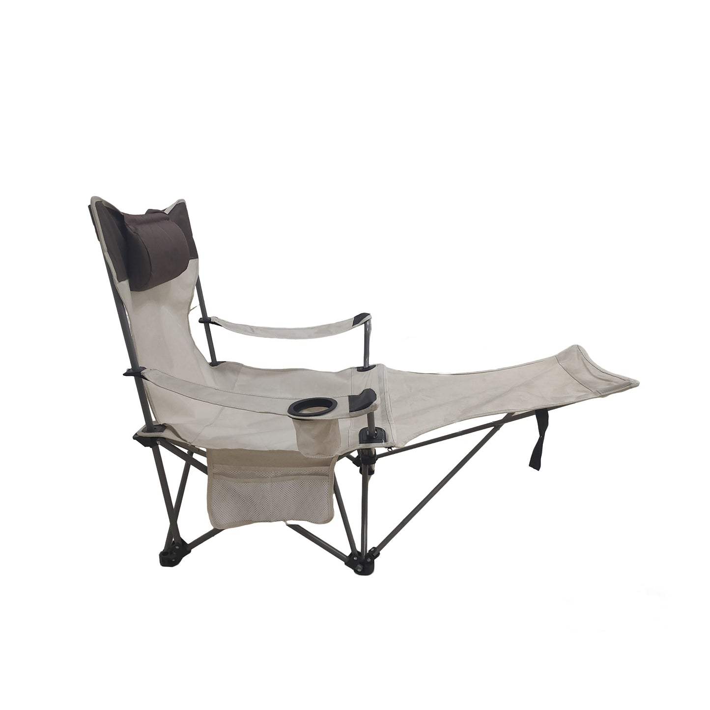 Folding Camping Chairs - Portable Adjustable Reclining with Cup Holder