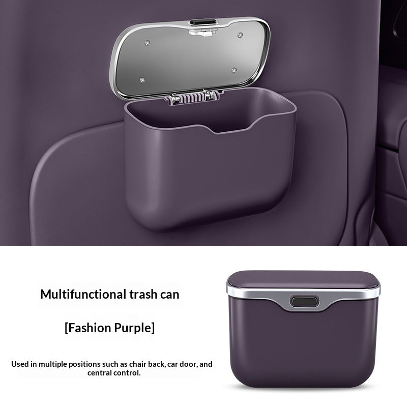 Car Trash Can Hanging Storage Bin Multi-Functional Interior Organizer