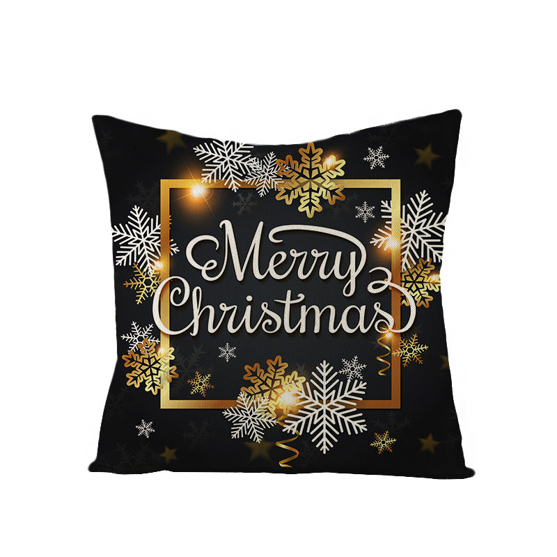 Printed Peach Skin Pillowcase Sofa Cushion Cover Home Decor