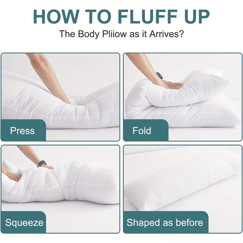 Ergonomic Full-Body Pillow - Extra Long 20x54 Inch for Side Sleepers