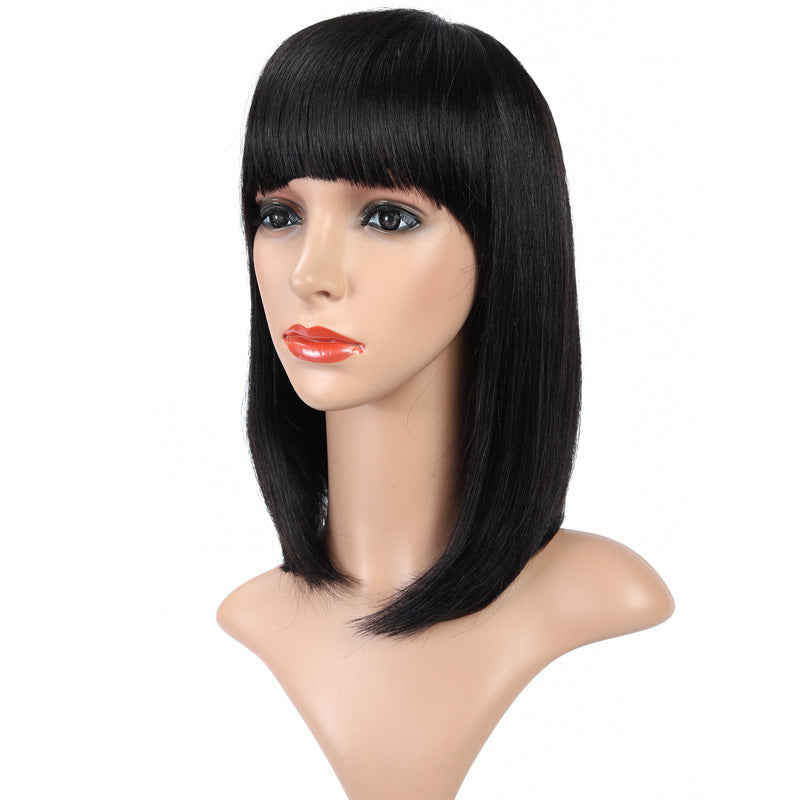 Long Straight Hair Wig with Qi Bangs - Multiple Sizes