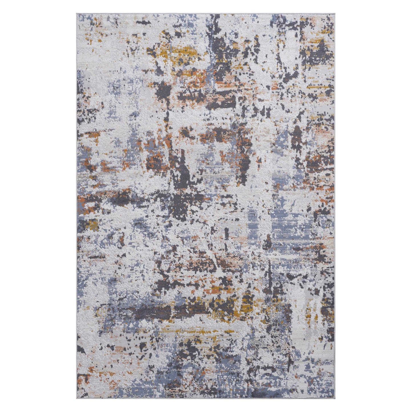 PAYAS 6X9 Ivory Blue Abstract Area Rug