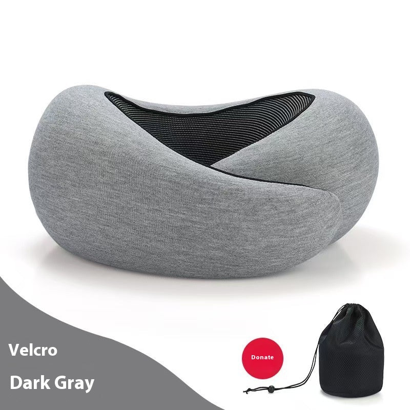 U-Shaped Memory Foam Travel Pillow - Adjustable Neck Support