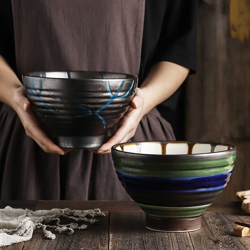 Large Ceramic Soup Bowl with Rain-Hat Shaped Design - Kitchen Dinnerware