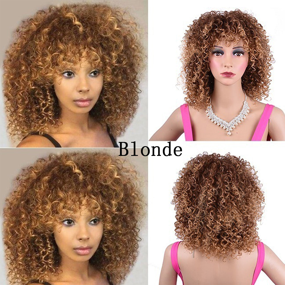 Synthetic Afro Curly Wig - Short Volume