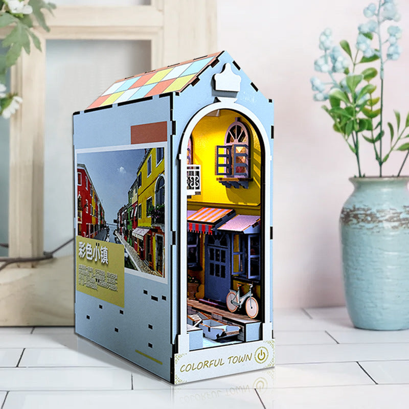 Wooden Book Stand Creative Home Decor - Multi-Color Variants