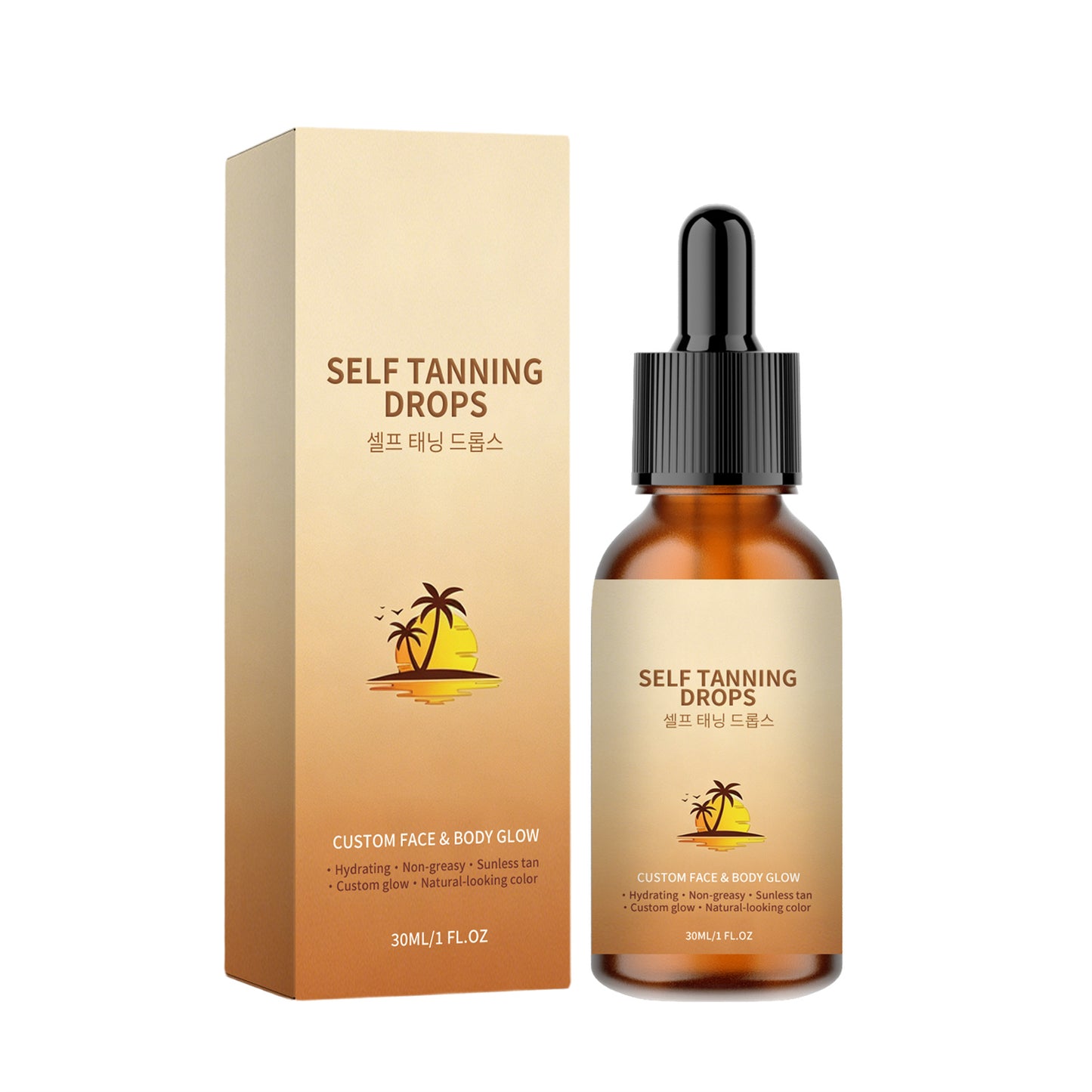 30ml Tanning Liquid for Skin Care - Hydrating Vitamin C & Hyaluronic Acid