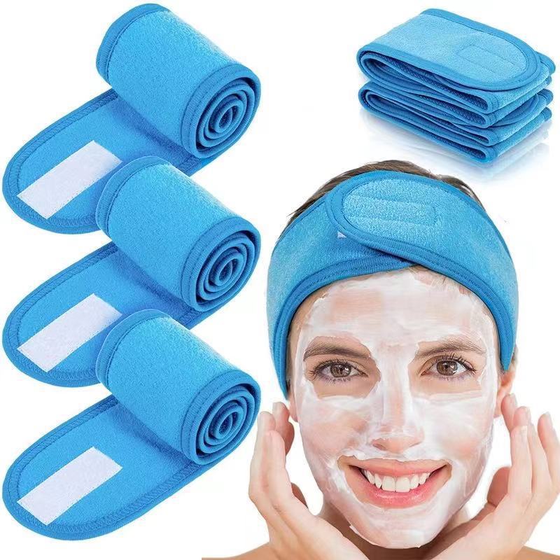 Velcro Sports Face Wash Headband Double Layer Makeup Headband