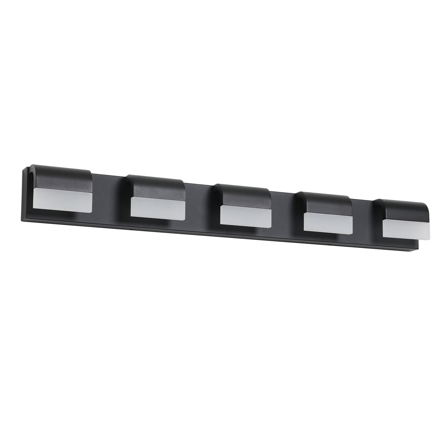 5-Light Modern Bathroom Vanity Lighting - LED Wall Fixture