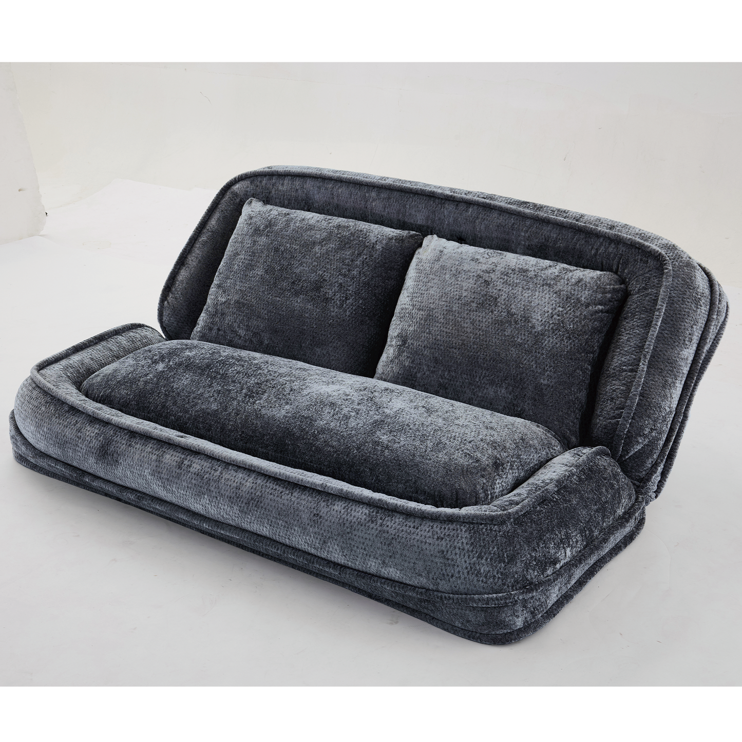 Double Lazy Sofa Dog Bed - Extra Large Loveseat in Dark Gray