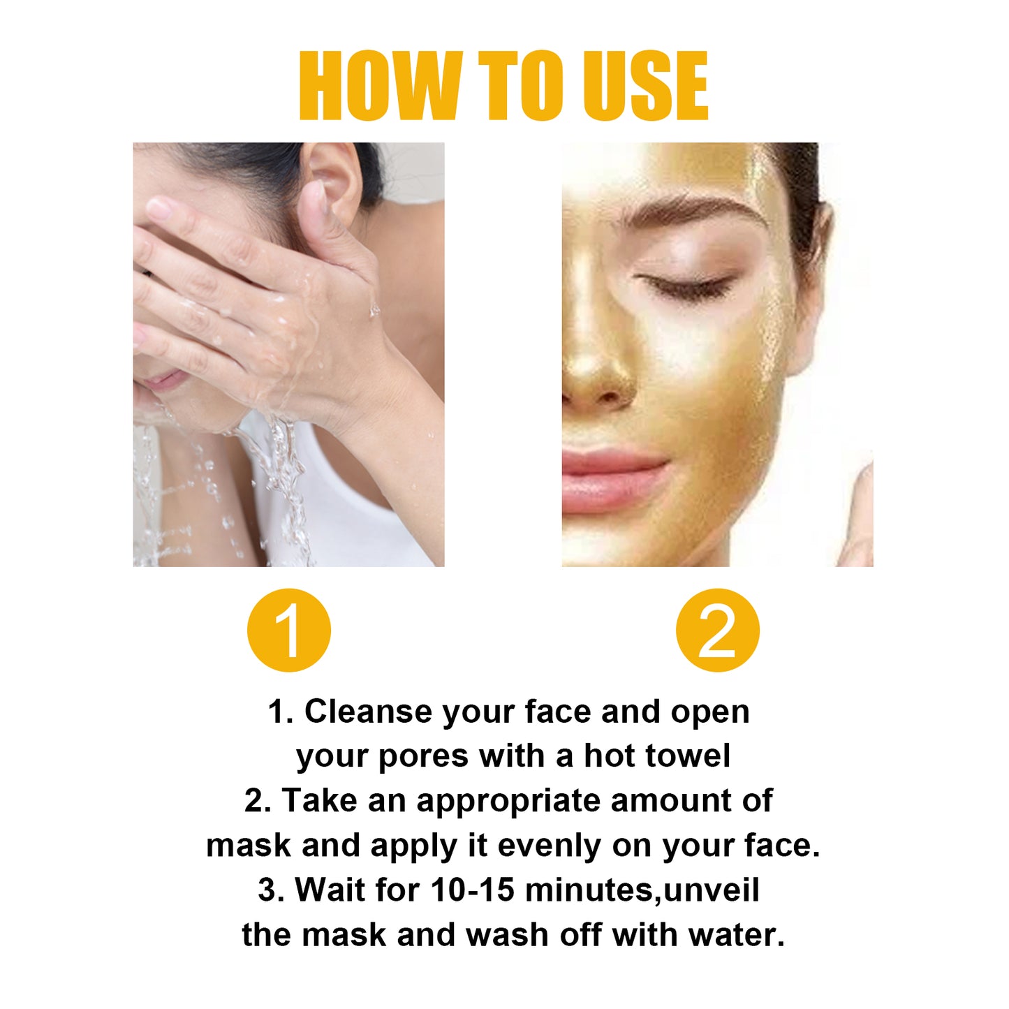 Gold Peel-Off Face Mask - Deep Cleansing & Pore Tightening Exfoliator
